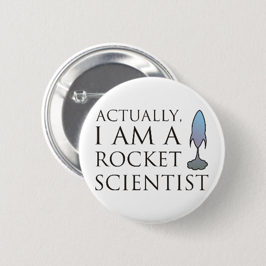 Wirklich bin ich ein Raketenwissenschaftler Button (Vorne & Hinten)