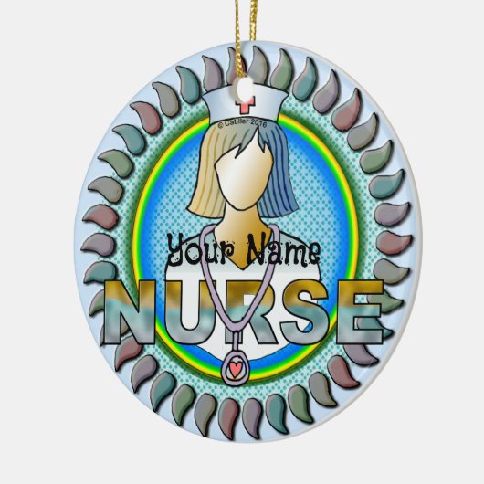 Wirklich Coole Krankenschwester Keramik Ornament (Links)