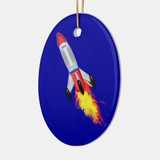 Wirklich cooles Rocket Keramik Ornament (Links)