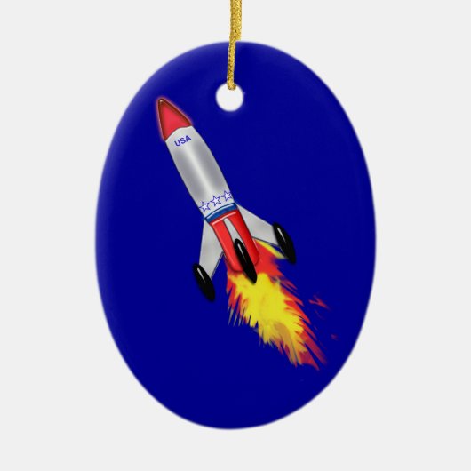 Wirklich cooles Rocket Keramik Ornament (Vorne)
