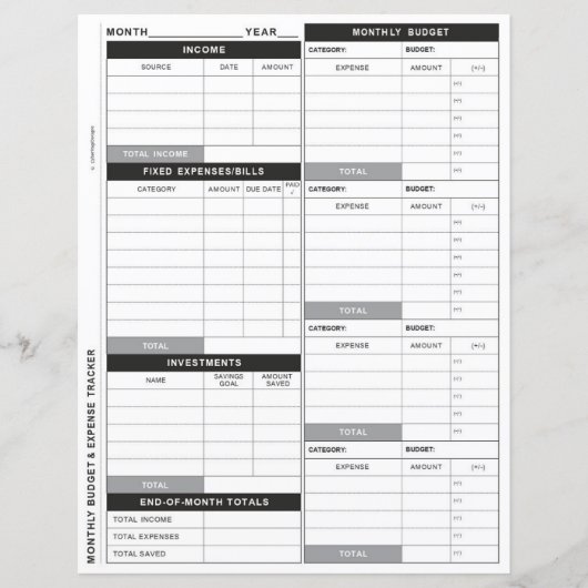Wirklich einfache Budget-, Kosten- und Investition (Vorderseite)