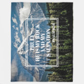 Wirklich Er mein Rock Christlich Mountain Foto Fleecedecke (Vorderseite)