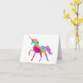 Wirklich farbenfrohe Einhorn Magische Kreatur BLAN Karte (Gelbe Blume)