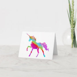 Wirklich farbenfrohe Einhorn Magische Kreatur BLAN Karte