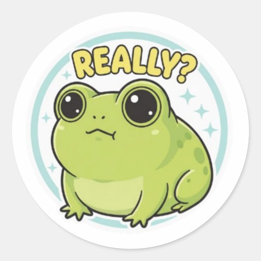 Wirklich Frosch Aufkleber Süßer Seitenblick Frosch (Vorderseite)