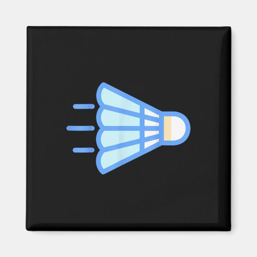 Wirklich gerne Badminton Federball 4  Magnet (Vorne)