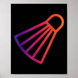 Wirklich gerne Badminton Federball 6 Poster
