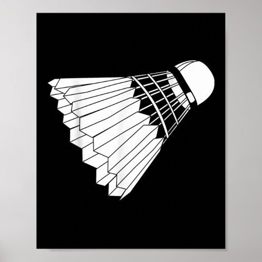 Wirklich gerne Badminton Federball  Poster (Vorne)