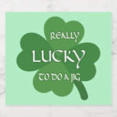 Wirklich glücklich, einen Jig zu machen Bierflaschenetikett (Einzelnes Label)