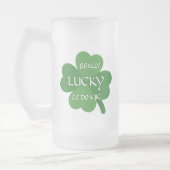 Wirklich glücklich, einen Jig zu machen Mattglas Bierglas (Links)