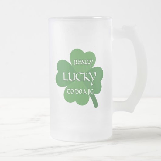 Wirklich glücklich, einen Jig zu machen Mattglas Bierglas (Rechts)