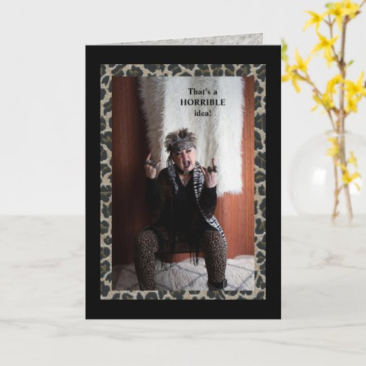 Wirklich grauenhafte Idee, oh ja? Karte (Gelbe Blume)