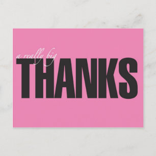 Wirklich große Danksagkarte Postkarte