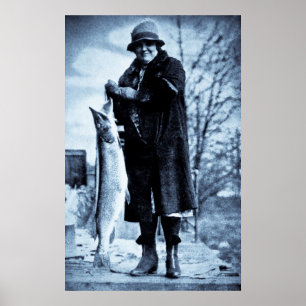 Wirklich große Fisch-Vintage Poster