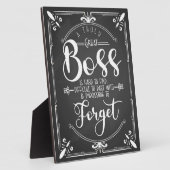 Wirklich großer Boss danke plaque Fotoplatte (Seite)
