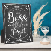 Wirklich großer Boss danke plaque Fotoplatte (Seite)