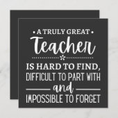Wirklich großer Lehrer Einladung (Vorne/Hinten)