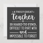 Wirklich großer Lehrer Einladung (Vorderseite)