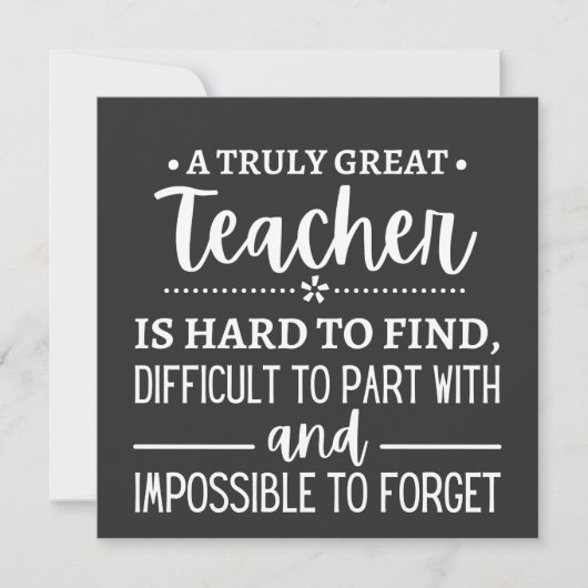 Wirklich großer Lehrer Einladung (Vorderseite)