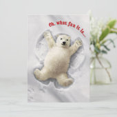 Wirklich großer Schneegel Einladung (Stehend Vorderseite)