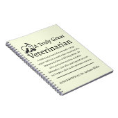 Wirklich großer Tierarzt Notizblock (Rechte Seite)