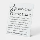 Wirklich großer Tierarzt Sockelschild (Vorderseite)