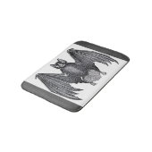 Wirklich gruselige Vintage Retro Bat Spooky Wings Badematte (Schrägansicht)