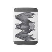 Wirklich gruselige Vintage Retro Bat Spooky Wings Badematte (Vorderseite Vertikal)