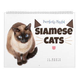 Wirklich gut gespielt: Siamkatzen Kalender