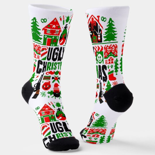 Wirklich hässliche Weihnachten Socken (Gewinkelt)