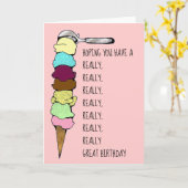 Wirklich hohe Eistüte Karte (Gelbe Blume)