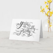 Wirklich hübsch - lustiger Brautjungfern-Antrag Karte (Gelbe Blume)