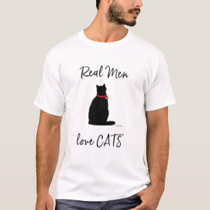 Wirklich-Mann-Liebe-Katzen, Grafik cool T-Shirt
