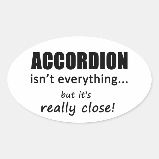 Wirklich Nahes Accordion Ovaler Aufkleber (Vorderseite)