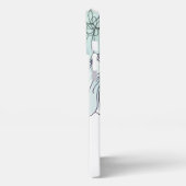 Wirklich niedlich und minimaler gürtelblauer Monog iPhone Hülle (Linke Seite)