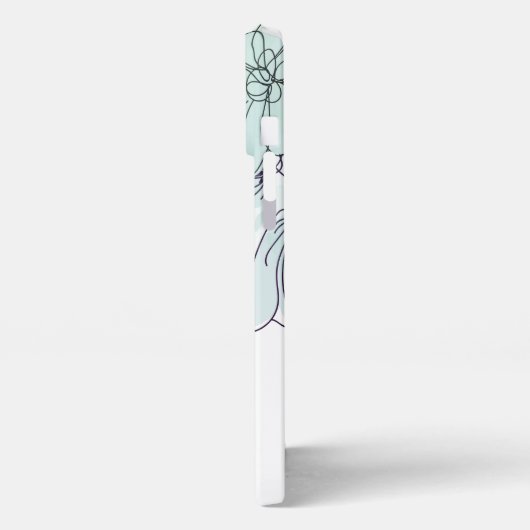 Wirklich niedlich und minimaler gürtelblauer Monog iPhone Hülle (Linke Seite)