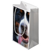 Wirklich niedlicher Bernese Gebirgshund Kleine Geschenktüte (Vorderseite Schrägansicht)
