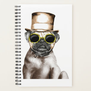 Wirklich Niedlicher Mops mit Brille Planer
