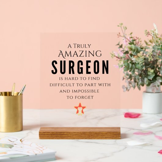 Wirklich Phantastische Aufwertung des Chirurgen Acrylschild (Hochzeit)