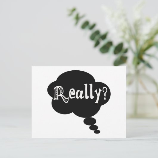 Wirklich? Postkarte (Stehend Vorderseite)