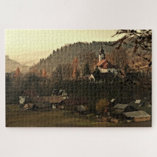 Wirklich schwierige Puzzles Autumn Village (Horizontal)