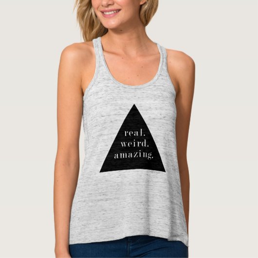 wirklich. sonderbar. fantastisch. - Racerback Tank Top (Vorderseite)