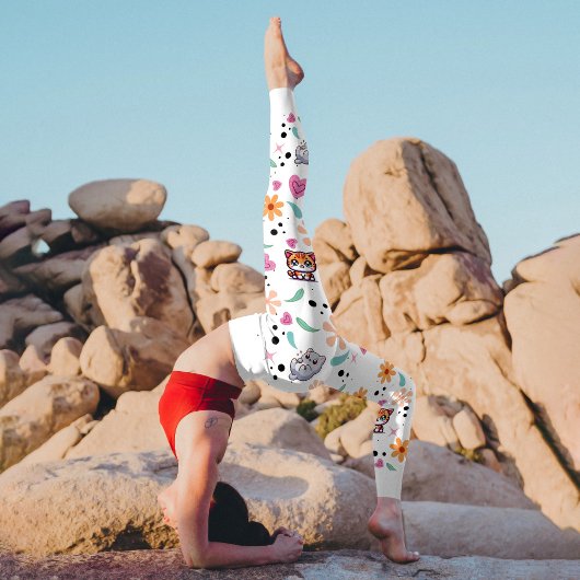 "Wirklich spielend: Kawaii Cat Garden Pattern" Leggings