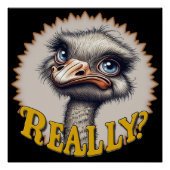 Wirklich Straußengrinsenposter Poster (Vorderseite)