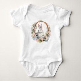 Wirklich Sweet Bunny Rabbit w Spring Blumen Baby Strampler