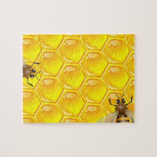 Wirklich unmögliche Honigwabe mit Bienen Puzzle (Horizontal)