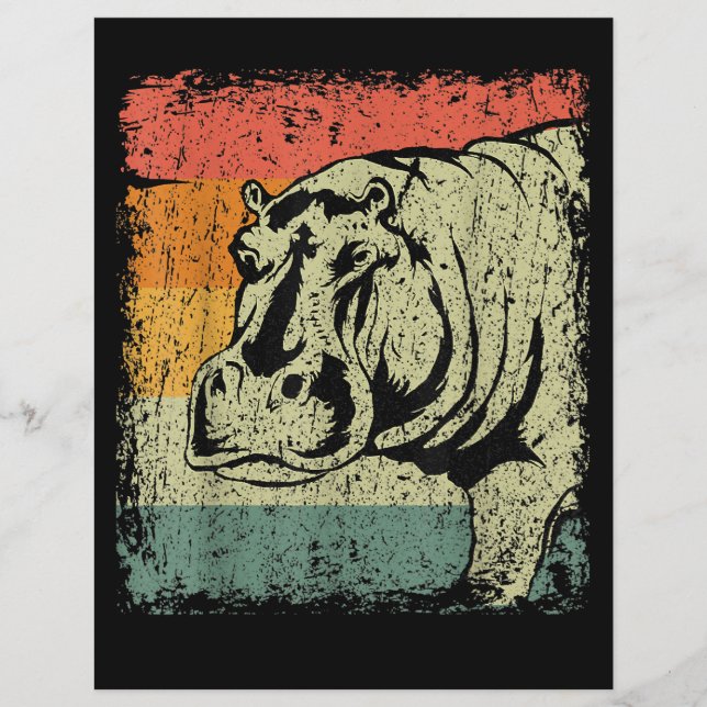 Wirklich Vintager Hippopotamus Hippo | Hippo Lover (Vorderseite)
