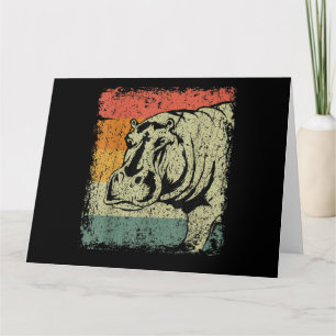 Wirklich Vintager Hippopotamus Hippo Hippo Lover Karte