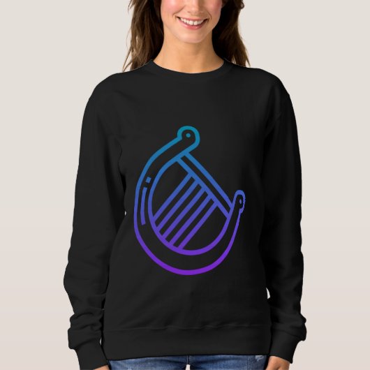 Wirklich wie Lyre-Stringinstrument Sweatshirt (Vorderseite)