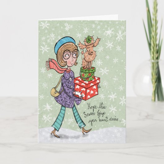 Wirklich wirklich Retro Feiertags-Grußkarte Feiertagskarte (Vorderseite)